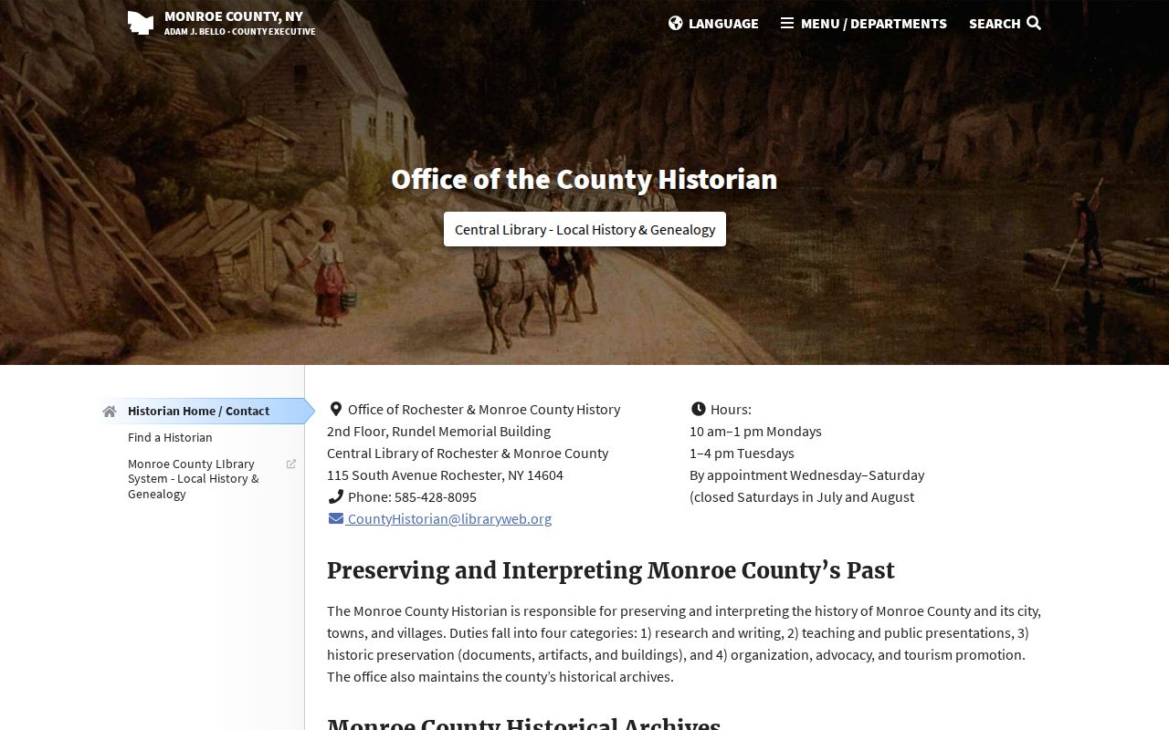 Town of Webster residents directory Monroe County Historian archives
