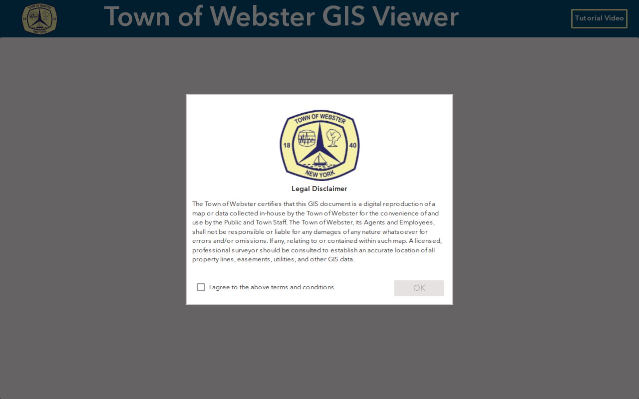 Town of Webster street directory GIS viewer parcel map